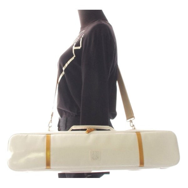 Photo4: NAHOK Alto Flute Case Guard B Foot [Krysar/wf] White / Gold {Waterproof, Temperature Adjustment & Shock Absorb}