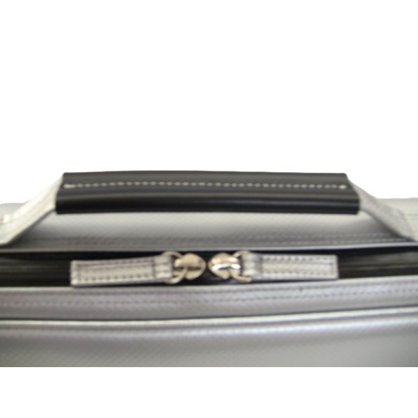 Photo4: NAHOK Flute Case Bag B Foot [Amadeus/wf] Silver / Black Genuine Leather Handle {Waterproof, Temperature Adjustment & Shock Absorb}