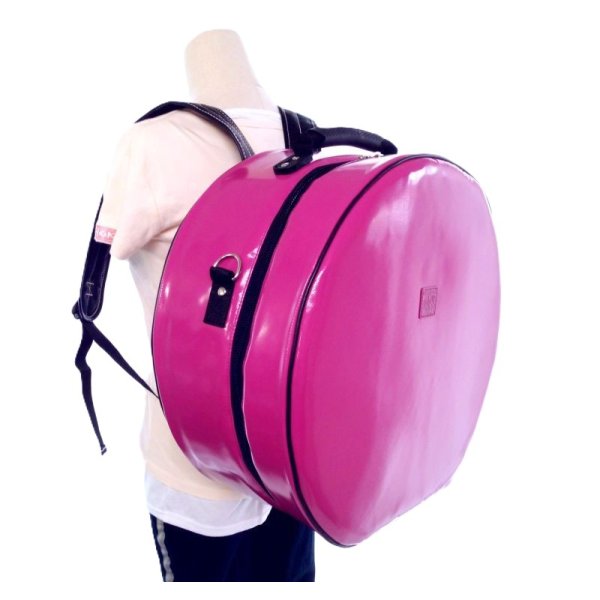 Photo5: NAHOK Backpack style 14inch Snare Drum Case with big snappie [Great Gatsby 2] Fuchsia Pink {Waterproof, Temperature Adjustment & Shock Absorb}