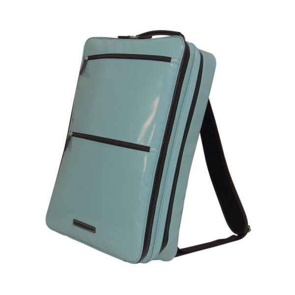 Photo1: NAHOK W Case 2 Compart Backpack [Carlito 2/wf] for Flute Players Peacock Green / Chocolate {Waterproof, Temperature Adjustment & Shock Absorb}