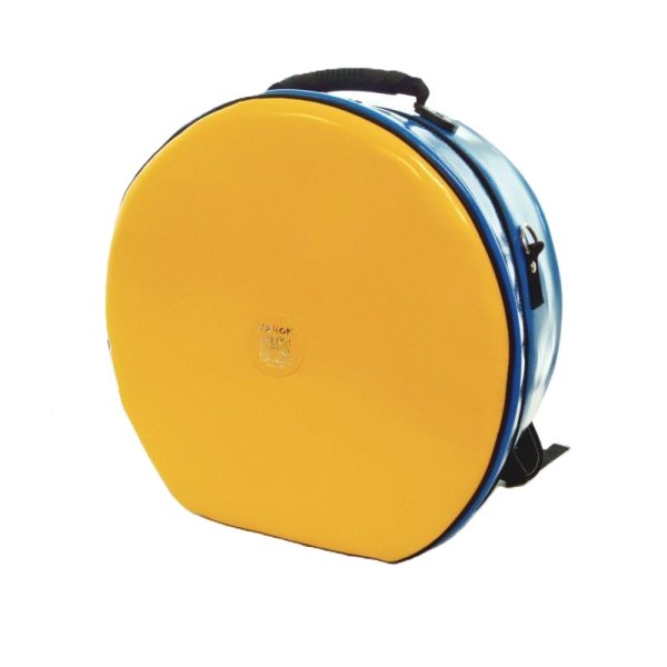 Photo2: NAHOK Backpack style 14inch Snare Drum Case with big snappie [Great Gatsby 2] Yellow / Blue {Waterproof, Temperature Adjustment & Shock Absorb}