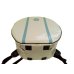 Photo6: NAHOK Backpack style 14inch Snare Drum Case with big snappie [Great Gatsby 2] Ivory / Peacock Green {Waterproof, Temperature Adjustment & Shock Absorb}