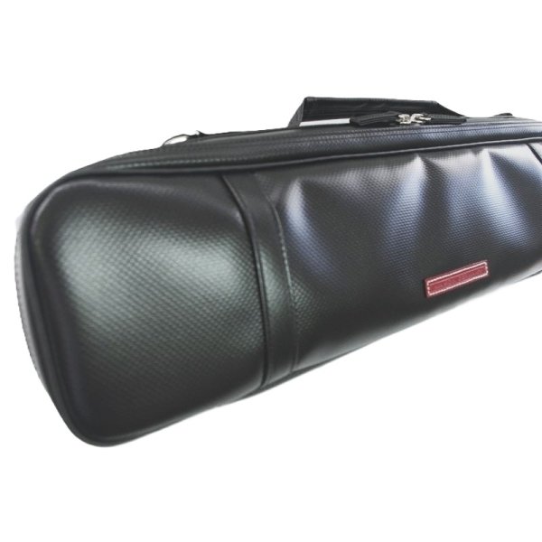 Photo2: NAHOK Alto Flute Case Guard C Foot [Krysar/wf] Matte Black / Red Leather Emblem {Waterproof, Temperature Adjustment & Shock Absorb}