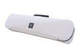 NAHOK Alto Flute Case Guard C Foot [Krysar/wf] White / Black Leather Emblem {Waterproof, Temperature Adjustment & Shock Absorb}