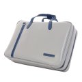 NAHOK 2 Compartment Bag 43 [Deniro/wf] for Flute Players Matte Light Grey / Navy Blue {Waterproof, Temperature Adjustment & Shock Absorb}