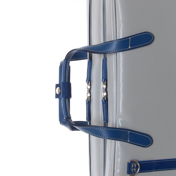 Photo3: NAHOK 2 Compartment Bag 43 [Deniro 2/wf] for Flute Players Matte Light Grey / Navy Blue {Waterproof, Temperature Adjustment & Shock Absorb}