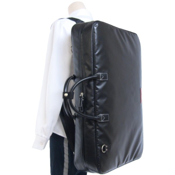 Photo8: NAHOK Handmade 3way Backpack Compatible Alto Flute Garment (43cm x 62.5cm) for C & B foot「Over the Rainbow２/wf」Matte Black {Waterproof, Temperature Adjustment & Shock Absorb}