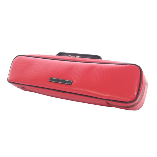 Photo1: NAHOK Flute Case Bag B Foot [Amadeus/wf] Matte Scarlet / Black Genuine Leather Handle {Waterproof, Temperature Adjustment & Shock Absorb}