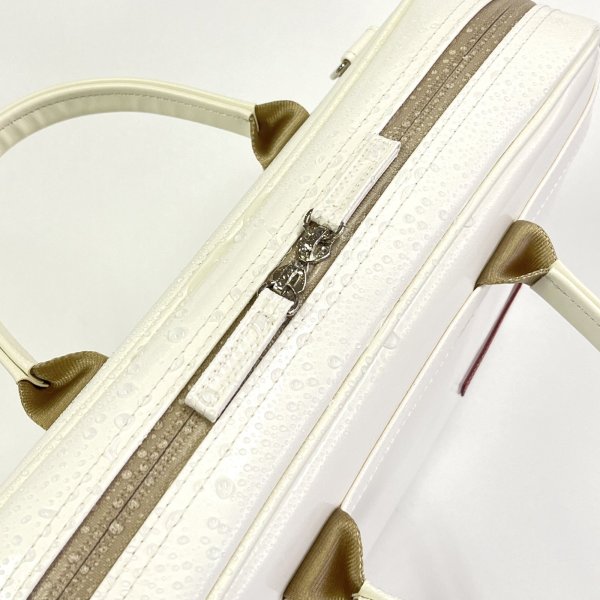 Photo6: NAHOK Single Oboe Case Bag [The Mission2/wf] White special coating・beige /2handles with genuine Leather red emblem {Waterproof, Temperature Adjustment & Shock Absorb}