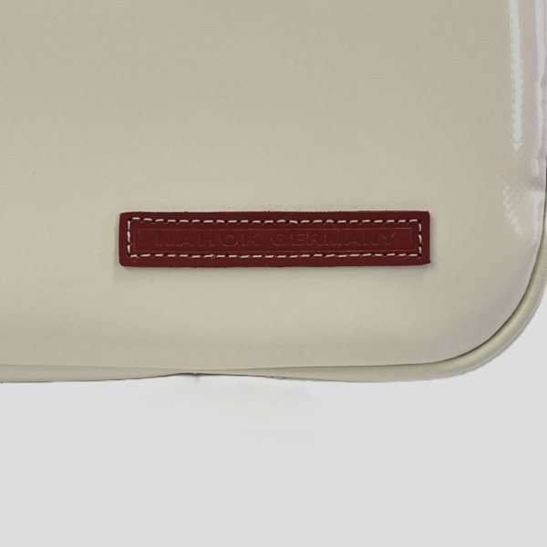Photo4: NAHOK Single Oboe Case Bag [The Mission2/wf] White special coating・beige /2handles with genuine Leather red emblem {Waterproof, Temperature Adjustment & Shock Absorb}
