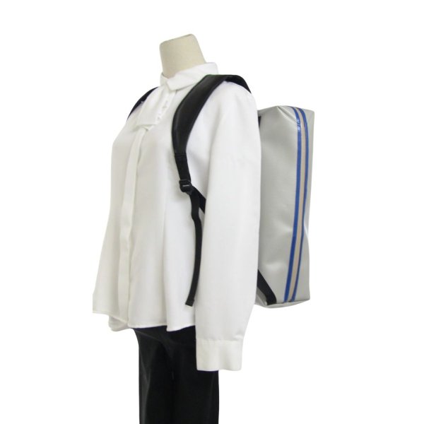 Photo5: Lightweight Backpack [Helden/wf] for Flute Players Matte Light Grey / Dark Blue