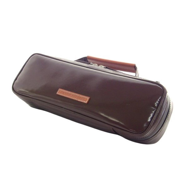 Photo1: NAHOK Piccolo Case Guard [Mancini2/wf]  Chocolate / Camel Genuine Leather Handle{Waterproof, Temperature Adjustment & Shock Absorb}