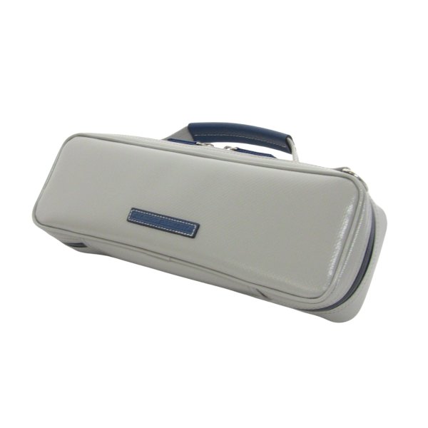 Photo1: NAHOK Piccolo Case Guard [Mancini2/wf]  Matte Light Gray / Deep Blue Genuine Leather Handle {Waterproof, Temperature Adjustment & Shock Absorb}