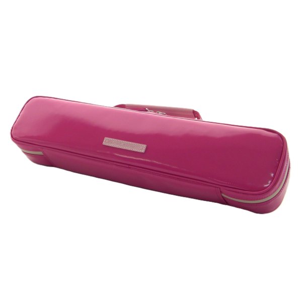 Photo1: NAHOK Flute Case Bag B Foot [Amadeus/wf] Fuchsia Pink / Pink Genuine Leather Handle {Waterproof, Temperature Adjustment & Shock Absorb}