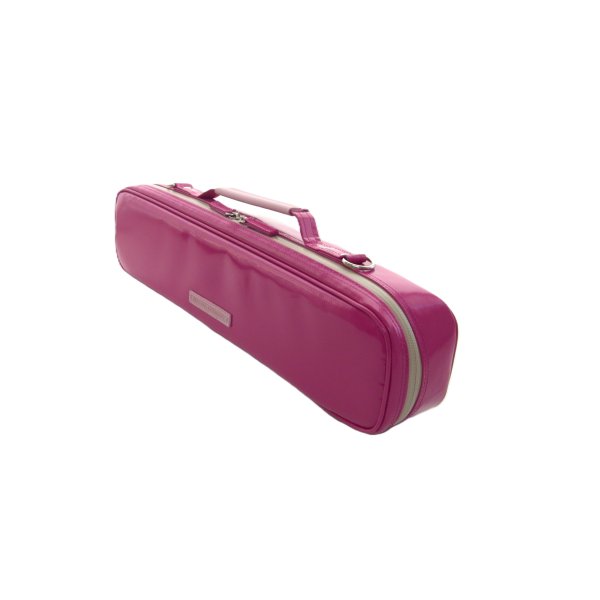 Photo5: NAHOK Flute Case Bag B Foot [Amadeus/wf] Fuchsia Pink / Pink Genuine Leather Handle {Waterproof, Temperature Adjustment & Shock Absorb}