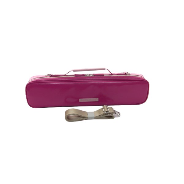 Photo4: NAHOK Flute Case Bag B Foot [Amadeus/wf] Fuchsia Pink / Pink Genuine Leather Handle {Waterproof, Temperature Adjustment & Shock Absorb}