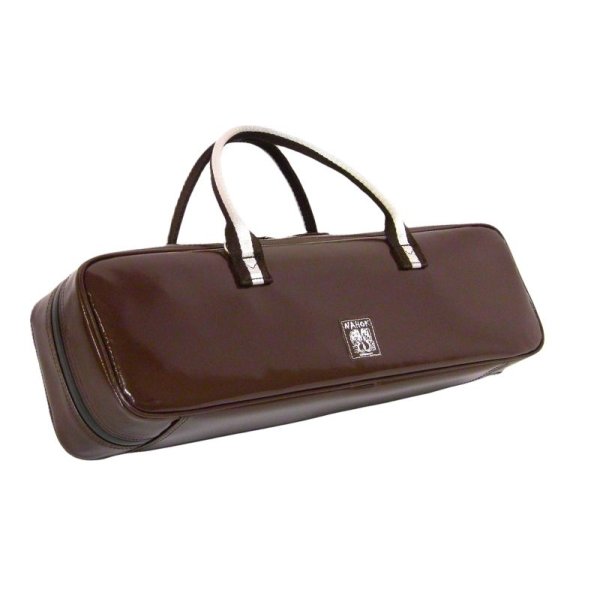 Photo1: For B&C foot, NAHOK Flute & Piccolo Case Bag [Grand Master3/wf] Chocolate / Chocolate & Silver Handle {Waterproof, Temperature Adjustment & Shock Absorb}