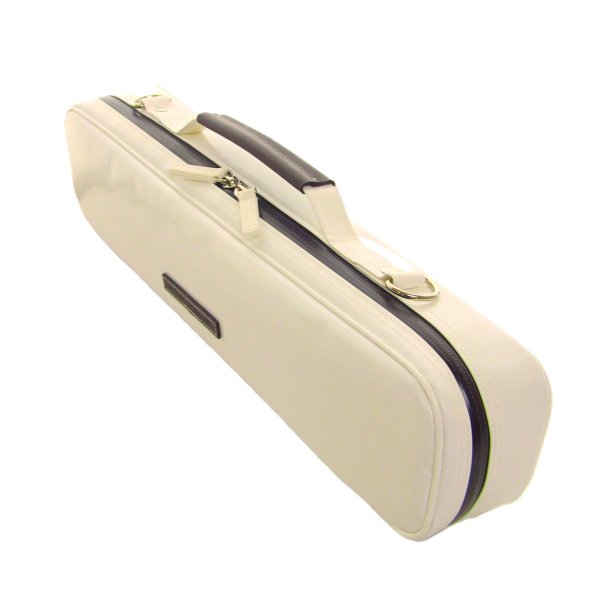 Photo3: NAHOK Flute Case Bag B Foot [Amadeus/wf] White special coating / Chocolate Genuine Leather Handle & Emblem {Waterproof, Temperature Adjustment & Shock Absorb}