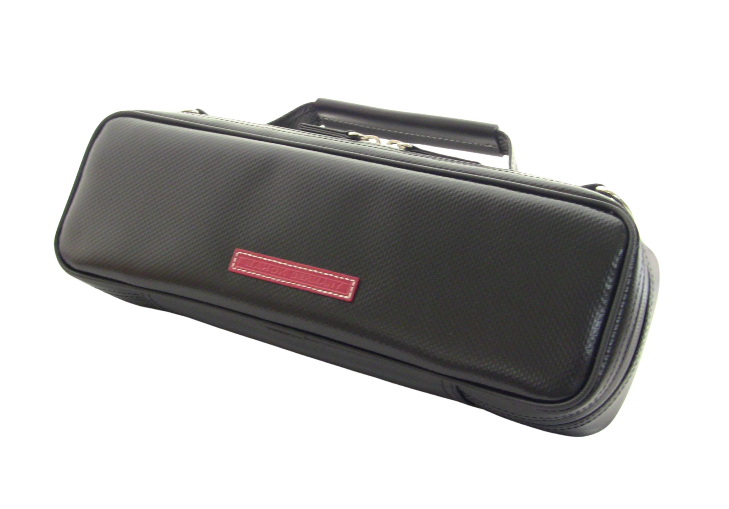NAHOK Piccolo Case Guard [Mancini2/wf]  Black / Black Genuine Leather Handle *Red name{Waterproof, Temperature Adjustment & Shock Absorb}