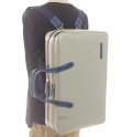 Photo9: NAHOK 2 Compartment Bag 43 for Clarinet [Deniro/wf] Matte Light Grey / Navy Blue {Waterproof, Temperature Adjustment & Shock Absorb}