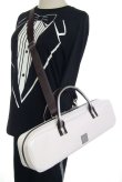Photo9: For B&C foot, NAHOK Flute & Piccolo Case Bag [Grand Master3/wf] White / Choco & Silver Handle {Waterproof, Temperature Adjustment & Shock Absorb}