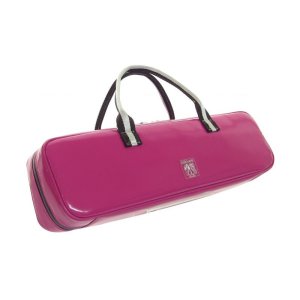 Photo: For B&C foot, NAHOK Flute & Piccolo Case Bag [Grand Master3/wf] Fuchsia Pink / Choco & Silver Handle {Waterproof, Temperature Adjustment & Shock Absorb}