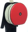 Photo6: NAHOK Backpack style 14inch Snare Drum Case with big snappie [Great Gatsby] Scarlet / Ivory {Waterproof, Temperature Adjustment & Shock Absorb}