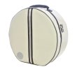 Photo1: NAHOK Backpack style 14inch Snare Drum Case with big snappie [Great Gatsby 2] Ivory / Chocolate, Silver {Waterproof, Temperature Adjustment & Shock Absorb}