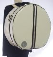 Photo7: NAHOK Backpack style 14inch Snare Drum Case with big snappie [Great Gatsby 2] Ivory / Chocolate, Silver {Waterproof, Temperature Adjustment & Shock Absorb}