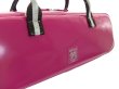 Photo2: For B&C foot, NAHOK Flute & Piccolo Case Bag [Grand Master3/wf] Fuchsia Pink / Choco & Silver Handle {Waterproof, Temperature Adjustment & Shock Absorb}