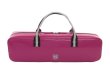 Photo3: For B&C foot, NAHOK Flute & Piccolo Case Bag [Grand Master3/wf] Fuchsia Pink / Choco & Silver Handle {Waterproof, Temperature Adjustment & Shock Absorb}