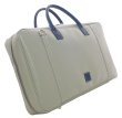 Photo2: NAHOK Oblong Briefcase [Ludwig/wf] Matte Light Grey / Navy Blue {Waterproof, Temperature Adjustment & Shock Absorb}