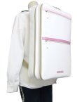 Photo10: NAHOK W Case 2 Compart Backpack [Carlito 2/wf] for Flute Players White / Pink {Waterproof, Temperature Adjustment & Shock Absorb}