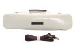 Photo5: NAHOK Flute Case Bag B Foot [Amadeus/wf] White / Chocolate Genuine Leather Handle {Waterproof, Temperature Adjustment & Shock Absorb}