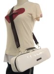 Photo6: NAHOK Flute Case Bag B Foot [Amadeus/wf] White / Chocolate Genuine Leather Handle {Waterproof, Temperature Adjustment & Shock Absorb}