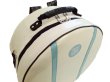 Photo7: NAHOK Backpack style 14inch Snare Drum Case with big snappie [Great Gatsby 2] Ivory / Peacock Green {Waterproof, Temperature Adjustment & Shock Absorb}