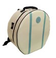 Photo3: NAHOK Backpack style 14inch Snare Drum Case with big snappie [Great Gatsby 2] Ivory / Peacock Green {Waterproof, Temperature Adjustment & Shock Absorb}