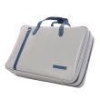 Photo1: NAHOK Briefcase for Flute, Oboe, Clarinet [Deniro/wf] Matte Light Grey / Navy Blue {Waterproof, Temperature Adjustment & Shock Absorb}