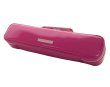 Photo1: NAHOK Flute Case Bag B Foot [Amadeus/wf] Fuchsia Pink / Pink Genuine Leather Handle {Waterproof, Temperature Adjustment & Shock Absorb}