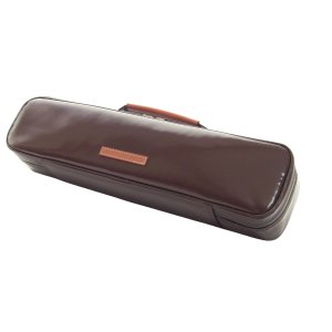 Photo: NAHOK Flute Case Bag B Foot [Amadeus/wf] Chocolate / Camel Genuine Leather Handle {Waterproof, Temperature Adjustment & Shock Absorb}