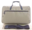 Photo6: NAHOK Briefcase for Flute, Oboe, Clarinet [Deniro/wf] Matte Light Grey / Navy Blue {Waterproof, Temperature Adjustment & Shock Absorb}