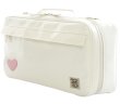 Photo2: NAHOK Single Oboe Case Bag [The Mission/wf] White with Genuine Leather Light Pink Heart {Waterproof, Temperature Adjustment & Shock Absorb}