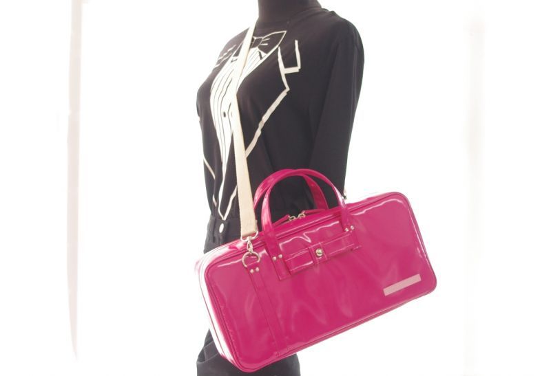 Photo5: NAHOK Oboe Case Bag [Camarade/wf] Fuchsia Pink / Ribbon {Waterproof, Temperature Adjustment & Shock Absorb}