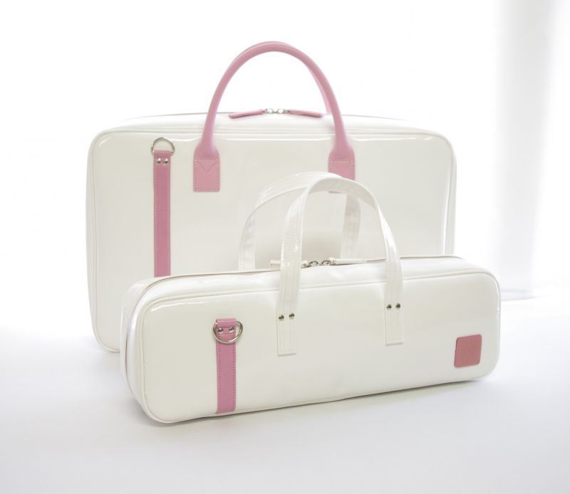 Photo: NAHOK Flute & Piccolo Case Bag C Foot [Grand Master2/wf] White / Pink {Waterproof, Temperature Adjustment & Shock Absorb}