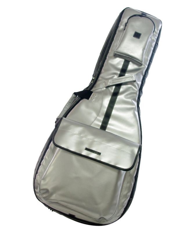 Photo1: NAHOK Acoustic Guitar Carry Case [Scorsese/wf] Silver / Black {Waterproof, Temperature Adjustment & Shock Absorb}