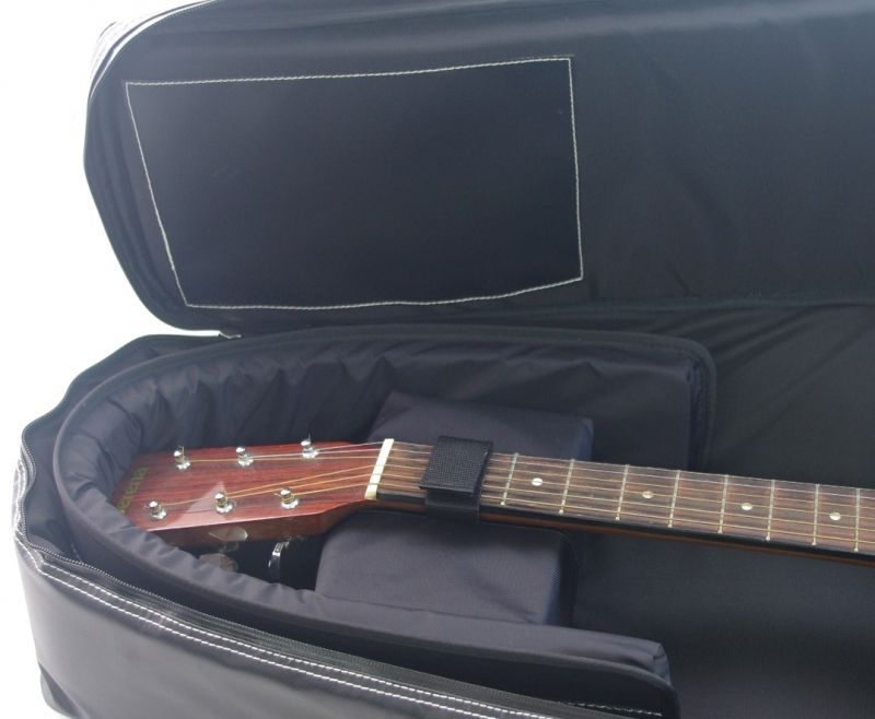 Photo: NAHOK Acoustic Guitar Carry Case [Scorsese/wf] Silver / Black {Waterproof, Temperature Adjustment & Shock Absorb}