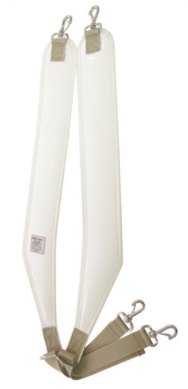 Photo1: NAHOK Wide Backpack Belt white special coating