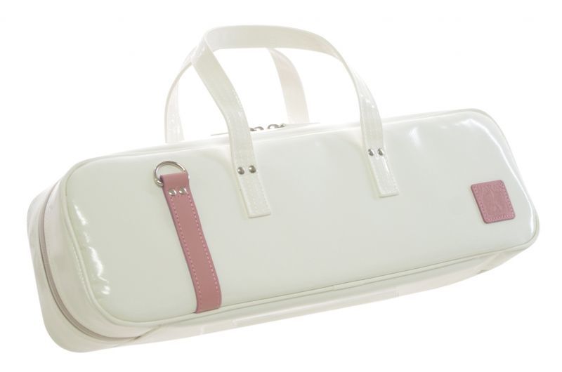 Photo1: NAHOK Flute & Piccolo Case Bag C Foot [Grand Master2/wf] White / Pink {Waterproof, Temperature Adjustment & Shock Absorb}