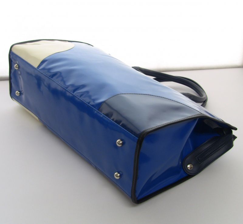 Photo3: NAHOK Lesson Tote [Swing] for Flute Players Dark Blue / Ivory, Deep Blue {Waterproof}