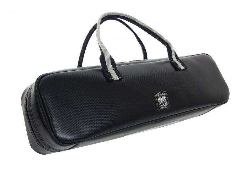 Photo1: For B&C foot, NAHOK Flute & Piccolo Case Bag [Grand Master3/wf] Matte Black / Black & Silver Handle {Waterproof, Temperature Adjustment & Shock Absorb}
